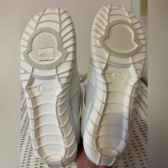 Moncler White Meline mess low top trainers - Picture 5 of 8